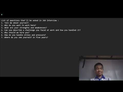 Job Intervew Training Session