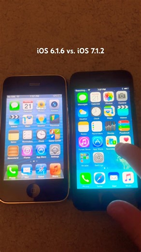iOS 6.1.6 vs. iOS 7.1.2 #iphoneupdates