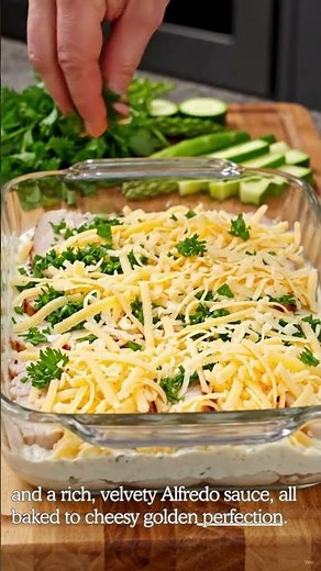 Chicken Alfredo Zucchini Casserole | Easy High-Protein Low-Carb Dinner