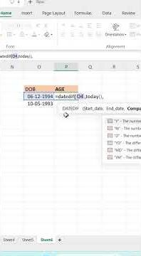 AGE CALCULATION IN EXCEL- Simple age calculation using excel in tamil #exceltamil #excel #excel2026
