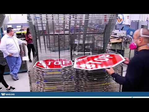 Masung MS-1590: Industrial Digital Traffic Sign Printer with Reflective Effect & Weather Durability