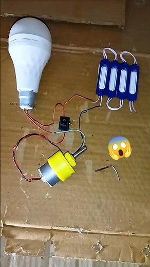 I Powered an LED Bulb Using a DC Gear Motor!