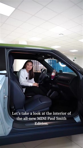 A closer look inside the new all-electric MINI Cooper Paul Smith Edition, featuring exclusive upholstery and unexpected design touches throughout. The all-electric MINI Cooper Paul Smith Edition is available to order now at MINI Park Lane! Contact the team today to discover more. 📍MINI Park Lane, London #MINI #MINIPaulSmithEdition