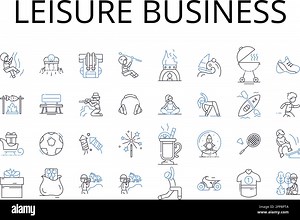 Leisure business line icons collection. Recreational activity, Free time pursuit, Amusement industry, Fun pastime, Entertainment business, Pleasure Stock Vector Image & Art - Alamy