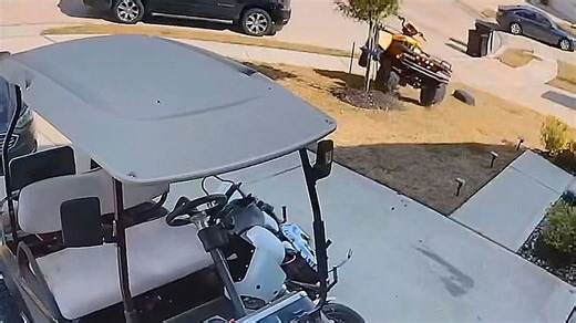 ATV throttle gets stuck, runs over man and hits police vehicle