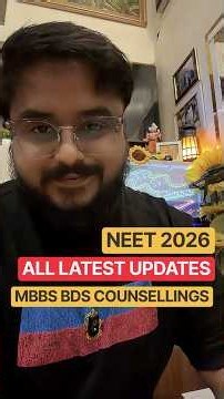 NEET 2026 LATEST UPDATE 11 OCTOBER MCC WeedOut Notice AIQ Round 3 & Vacancy Round State Counselling