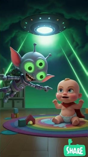 Baby Superhero vs Alien Attack 👽🔥