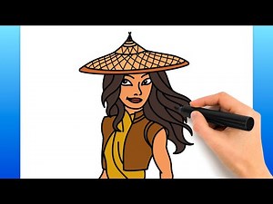 How To Draw Raya From Raya And The Last Dragon (Easy Drawing Tutorial)