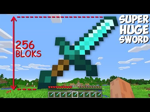 How TO CRAFT THE BIGGEST SWORD in Minecraft ? HUGE DIAMOND SWORD !