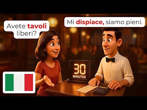🇮🇹 Italian Restaurant Conversations | Real Dialogues for A1-A2 | Learn Italian