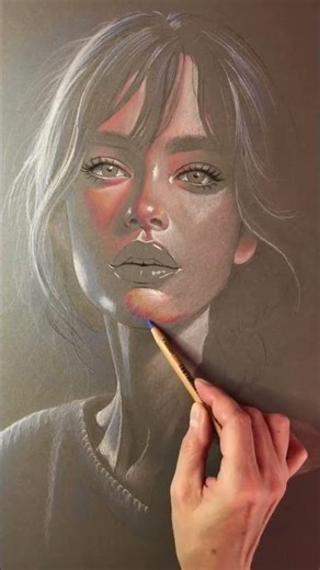 Soft Pastel Portrait Drawing ✨ | Realistic Girl Illustration