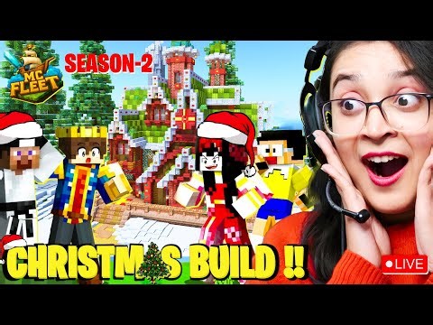 🔴LIVE | Christmas Project DAY 3 w/ Srishti Playz | My Christmas House 🎄 | mcFleet S2🎅🔥