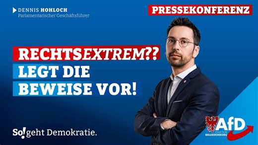 AfD ist den Machthabern ein Dorn im Auge „Die AfD ist selbstverständlich nicht extremistisch.“ Nach der infamen und ungeprüften Neueinstufung der AfD wies unser parlamentarische Geschäftsführer Dennis Hohloch die Neubewertung durch die scheidende Bundes-Innenministerin Faeser zurück. Die hat sie „drei Tage vor dem Machtwechsel“ und ungeprüft von Fachleuten ihres Hauses vorgenommen.“ Vor der Landespressekonferenz erklärte der AfD-Politiker: Diese Neubewertung der AfD durch den Verfassungsschutz, 