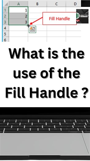 Fill Handle in Excel.#excel_analyticsa2z #shorts