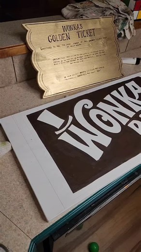 Grace Baldwin on Instagram: "Wonka Bar Coffee Table: Part 1 Loved (still love) this movie. Names my son after Gene Wilder(Wilder) specifically from this movie. stay tuned to see it finished! #DIY #diydecor #wonka #artist #woodwork #popart #functionart #quirkyhomedecor #decor #maximalism"