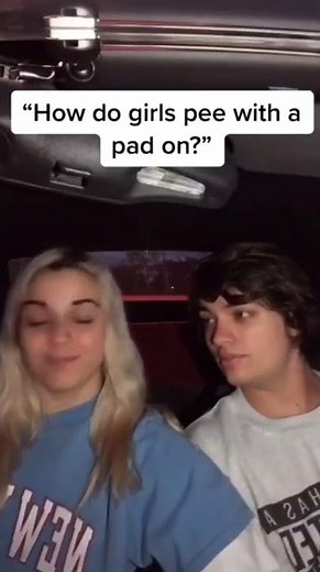 How do girls pee with a pad on ?