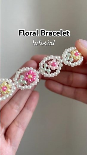 Floral Bracelet Tutorial #beadedbracelet #tutorial #diy #preppy
