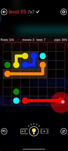 FLOW FREE MANIAS 7X7 LEVEL 59 COMPLETE SOLUTION #android #games #level #flowfree #solution