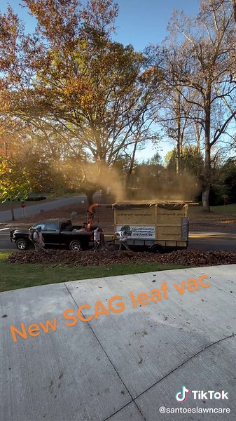 Efficient Lawn Care: Scag Leaf Loader in Action