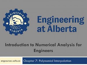 Chapter 7: Polynomial Interpolation (Part 2 - Newton Interpolating Polynomials)