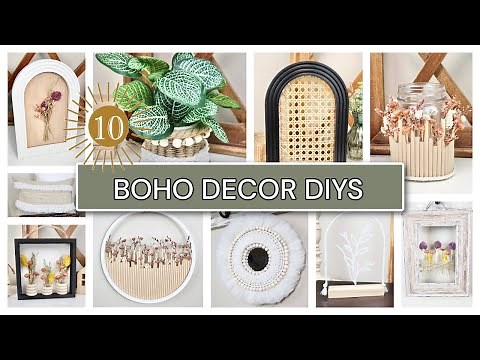 10 BOHO DECOR DIY'S | *EASY & AFFORDABLE* SPRING BOHEMIAN DECOR