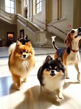 The Three Cousins - Museum Mayhem 🎣🐾 #TheThreeCousins #DogAdventure #Shorts