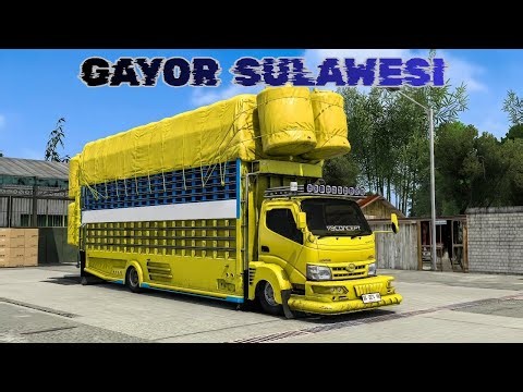 REVIEW‼️TRUCK GAYOR STYLE SULAWESI SUSPENSI EMPUK !! MOD BUSSID TERBARU