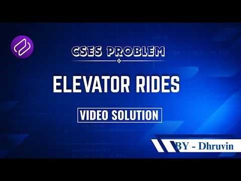 DP-20 Elevator Rides| Problem Solving | Competitive Programming | DSA | CSES