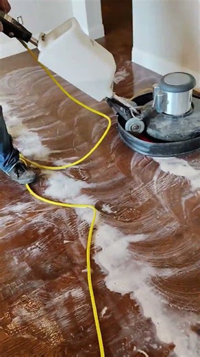 Tons of wax removed — we saved these engineered hardwood floors! 💪✨ #RMFCS #waxremoval