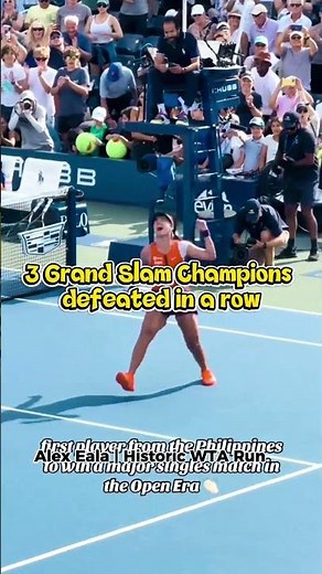 She Defeated 3 Grand Slam Champions IN A ROW 🏆👀#Historic #alexeala #tennis #sports