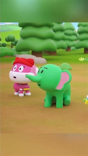 Fruit mountain!🐘🍊🍉#gogodino #babyland #educationalvideo #colorlearning