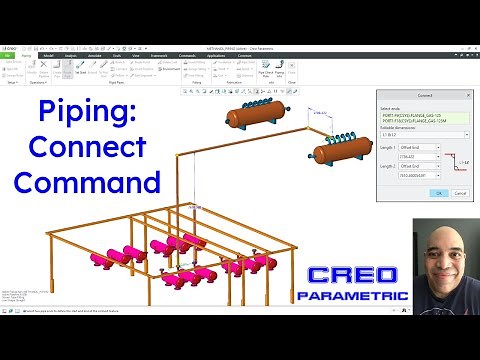 Creo Parametric - Piping Routing - Connect Command