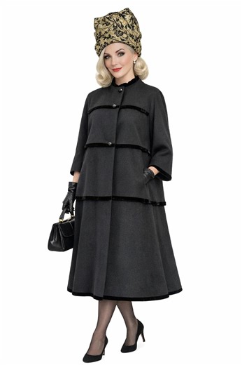 VTG 1950s Lilli Ann Paris Black Wool Trapeze Coat Noir Old Hollywood - Etsy