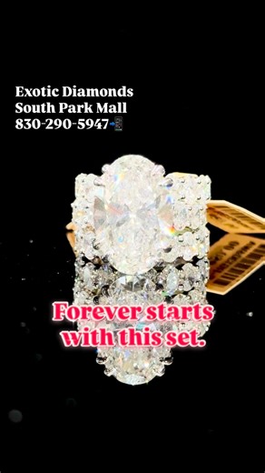 Exotic Diamonds on Instagram: "Big rocks only 💎 This oval bridal set with a double band is built to turn heads and seal forever. Huge diamonds, nonstop shine, unforgettable presence. Come make memories with us at Exotic Diamonds. 📍 South Park Mall, San Antonio, TX 78224 📲 830-290-5947 #ExoticDiamonds #BridalSet #OvalDiamond #BigRocksOnly #HugeDiamonds DoubleBandRing DiamondGoals EngagementRing LuxuryJewelry StatementRing RingGoals SheSaidYes ForeverStartsHere DiamondLife IcedOut WeddingInspo 