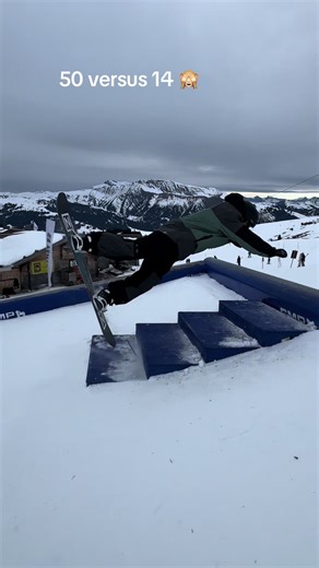 Snowboarding Competition: 50 vs 14 Years Old