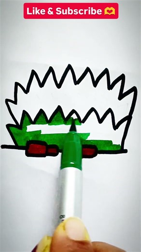 How to Draw Grass & Bushes 🌿 | Easy Drawing for Kids #grassdrawing #bushesdrawing #howto