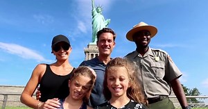 NBC's Keir Simmons brings his family to America for the first time