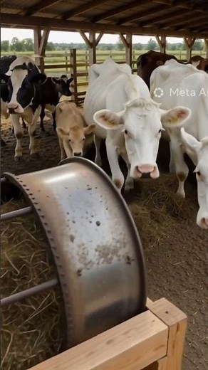 DIY Hay Feeder Machine for Cows | Smart Farm Hack! #Shorts