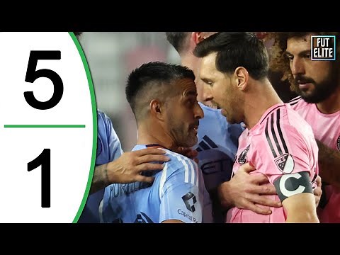 Lionel Messi - Inter Miami vs New York City 5-1 Extended Highlights & Goals 2025