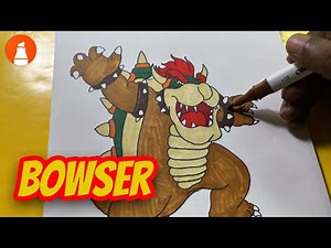How to draw bowser from Super Mario Bros - Andy Art Hub