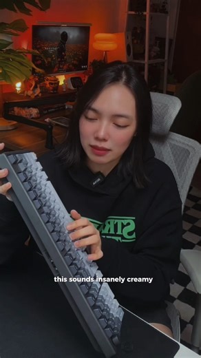 Glidz | Tech • Workspace on Instagram: "Didn’t expect this, but the Epomaker Galaxy 100 Lite is insanely creamy 🤯 The full aluminum build feels solid and premium, and I’m obsessed with the colorway. 🖤🩶 Solid out of the box and genuinely enjoyable to type on! 😌✨ #desksetup #workspace #workfromhome #keyboard #typingasmr"