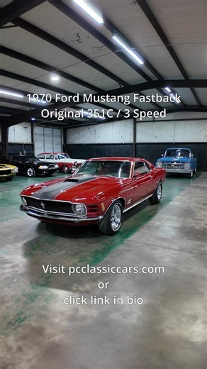 197 reactions · 8 comments | For Sale: 1970 Ford Mustang Fastback / Original 351C / 3 Speed Click the link to view this vehicle on our website: https://www.pcclassiccars.com/inventory/1970-ford-mustang-fastback-original-351c-3-speed | PC Classic Cars | Facebook