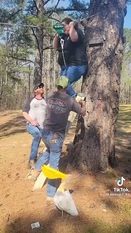 FAIL big fat lady falls off zip line (BRUTAL NSFW)