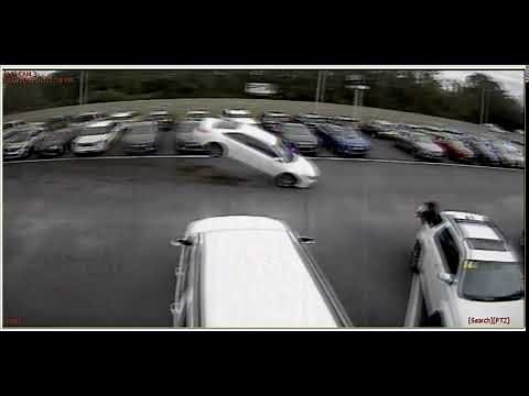 Car jumps cars at Ford dealership in Crystal River, Florida