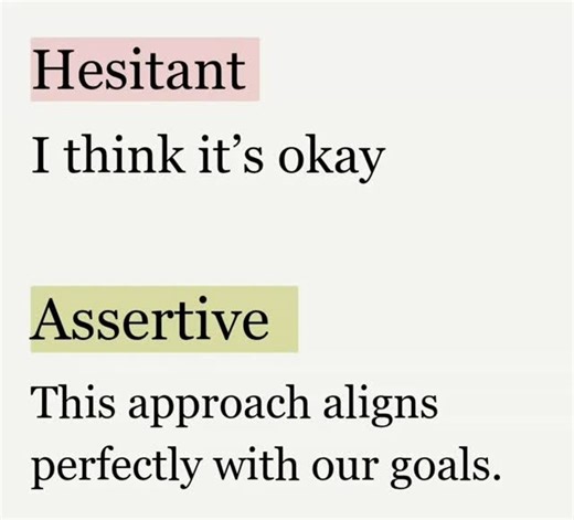 Knowledge is Power on Instagram: "Hesitant vs Assertive English"