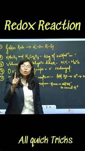 🔥 Redox Reaction in 1 Minute | Must Know Before NEET Exam Hall | Satabdi Ma’am