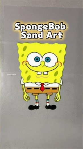 SpongeBob sand art. #fanart #sandart #artwork #spongebobsquarepants #spongebob #art