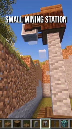 Small Mining Station Tutorial #minecraft #minecraftshorts #minecraftguide #minecrafthowto #gaming