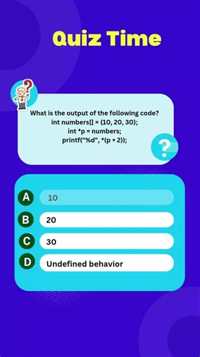 C Programming #cprogramming #computerscience #ctutorials #c #cforbeginners #mcqs #quiz #pointersinc