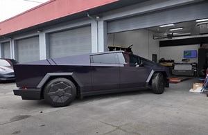 This Is the World's First Tesla Cybertruck in Midnight Purple